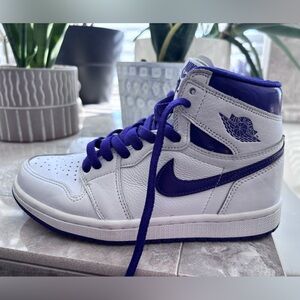 Nike Air Jordan 1 High White and purple